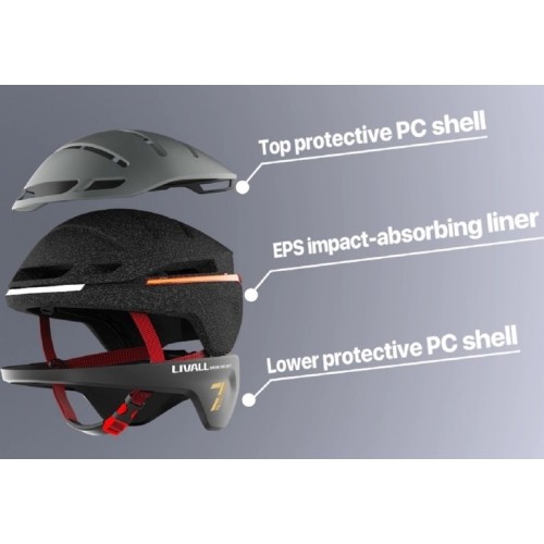 Inteligentny kask Livall EVO21, rozmiar M, biały