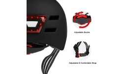 Kask Beaster BS51BL z lampkami LED, rozmiar M, biały