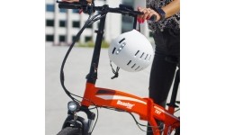 Kask Beaster BS51BL z lampkami LED, rozmiar M, biały