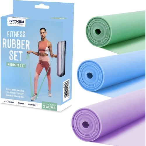 Zestaw taśm fitness (3 szt.) 200 cm Spokey RIBBON