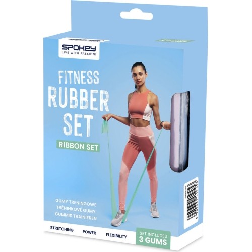Zestaw taśm fitness (3 szt.) 200 cm Spokey RIBBON