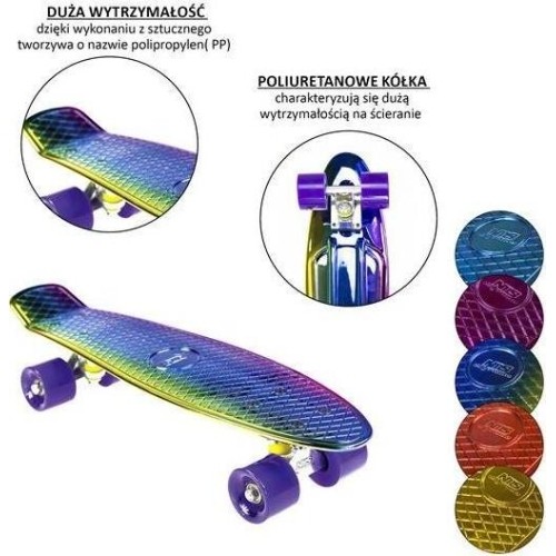 Mini deskorolka Nils Extreme Rainbow Electrostyle