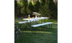 NC1618 STOLIK TURYSTYCZNY 180 CM BIAŁY NILS CAMP