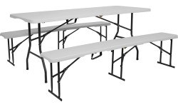 Stół turystyczny NILS Camp NC1618 180 cm biały
