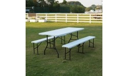 NC1618 STOLIK TURYSTYCZNY 180 CM BIAŁY NILS CAMP