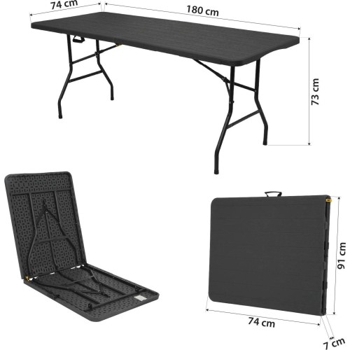 NC1618 STOLIK TURYSTYCZNY 180 CM ANTRACYT NILS CAMP