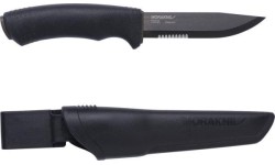 Nóż Morakniv Bushcraft SRT, czarny, częściowo ząbkowany