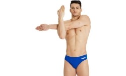 M Team Swim Briefs Solid Royal-White 100 - 720