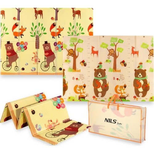 Dziecięca mata składana MD05 Forest 190x150 cm NILS Fun