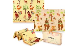 Dziecięca mata składana MD05 Forest 190x150 cm NILS Fun