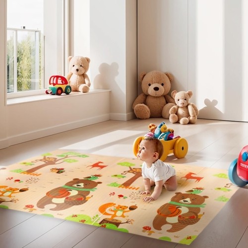 Dziecięca mata składana MD05 Forest 190x150 cm NILS Fun