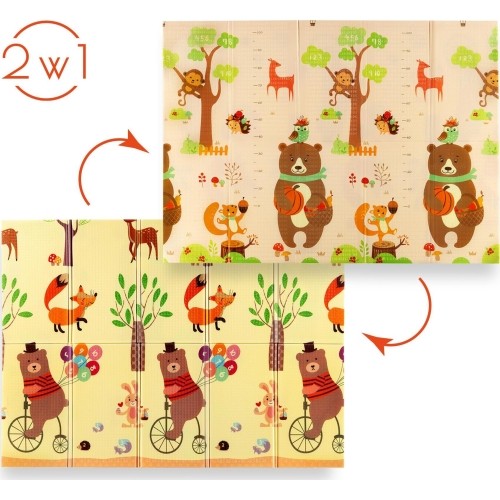 Dziecięca mata składana MD05 Forest 190x150 cm NILS Fun