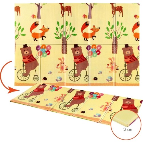 Dziecięca mata składana MD05 Forest 190x150 cm NILS Fun