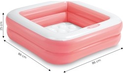 Basen brodzik dla dzieci pompowany 57100 Jasny Róż - INTEX