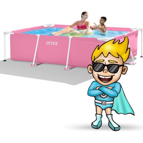Basen ogrodowy stelażowy duży prostokątny 220 x 150 cm INTEX 28266