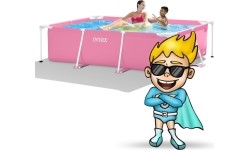 Basen ogrodowy stelażowy duży prostokątny 220 x 150 cm INTEX 28266