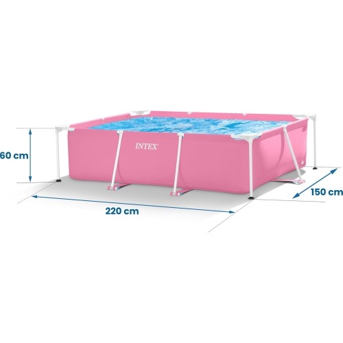 Basen ogrodowy stelażowy duży prostokątny 220 x 150 cm INTEX 28266