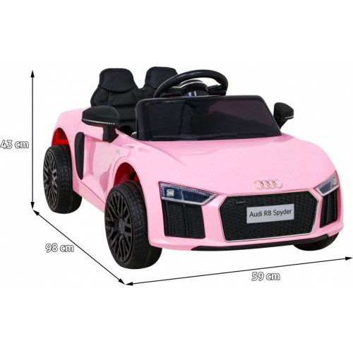Pojazd elektryczny Audi R8, różowy