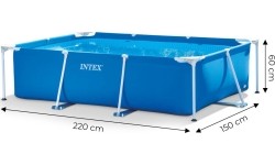 Basen stelażowy ogrodowy prostokątny 220 x 150cm 28270 INTEX