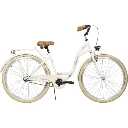 Dviratis AZIMUT City Lux 28" 2023 jasny kremowy