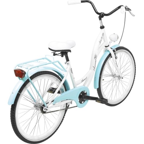 Dviratis AZIMUT Julie 24" 2023 biało-turkusowy