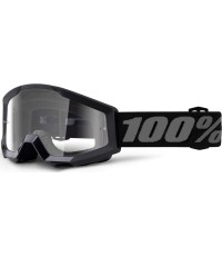 Gogle motocrossowe 100% Strata Mini - Gron Black, Clear Plexi