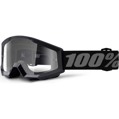 Gogle motocrossowe 100% Strata Mini - Gron Black, Clear Plexi