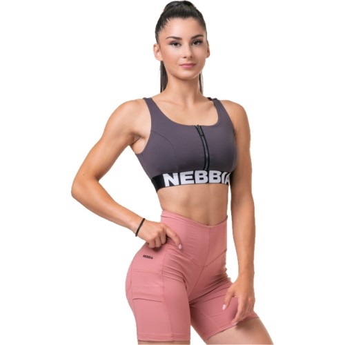 Damski stanik Top Nebbia Spart Zip 578 - Marron