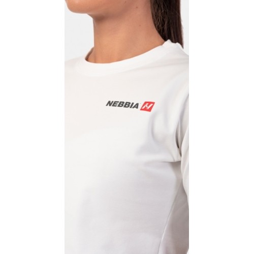 Nebbia Minimalist Logo 600 krótka koszulka dla kobiet - Cream