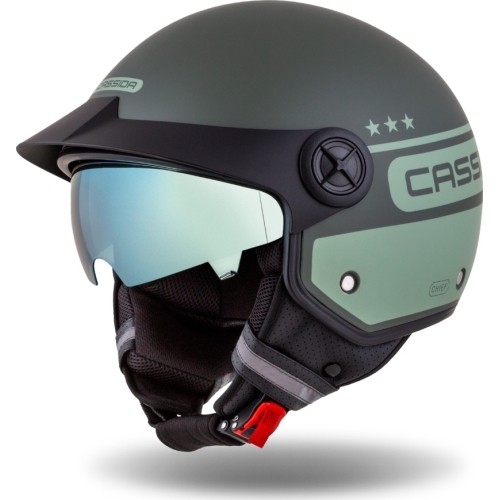 Kask motocyklowy Cassida Handy Plus Chief Matte Green/Dark Green