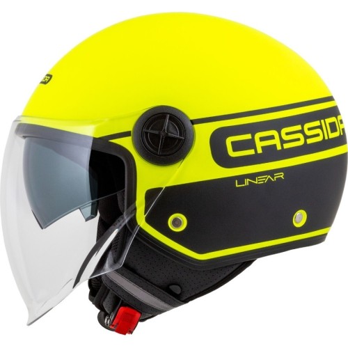 Kask motocyklowy Cassida Handy Plus Linear Pearl Fluo Yellow/Matte Black