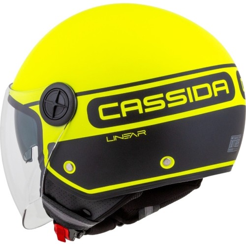 Kask motocyklowy Cassida Handy Plus Linear Pearl Fluo Yellow/Matte Black