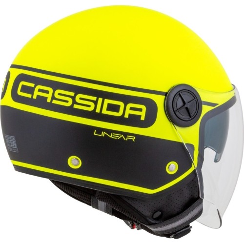 Kask motocyklowy Cassida Handy Plus Linear Pearl Fluo Yellow/Matte Black