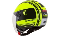 Kask motocyklowy Cassida Handy Metropolis Safety Fluo Yellow/Black/Reflective Gray