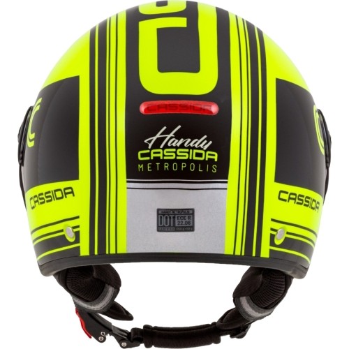 Kask motocyklowy Cassida Handy Metropolis Safety Fluo Yellow/Black/Reflective Gray