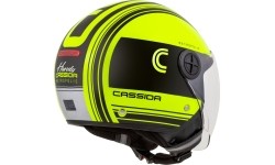 Kask motocyklowy Cassida Handy Metropolis Safety Fluo Yellow/Black/Reflective Gray