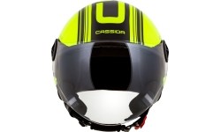Kask motocyklowy Cassida Handy Metropolis Safety Fluo Yellow/Black/Reflective Gray