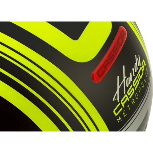 Kask motocyklowy Cassida Handy Metropolis Safety Fluo Yellow/Black/Reflective Gray