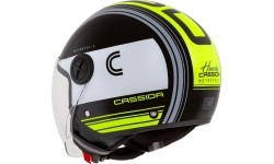 Kask motocyklowy Cassida Handy Metropolis Black/White/Fluo Yellow/Gray