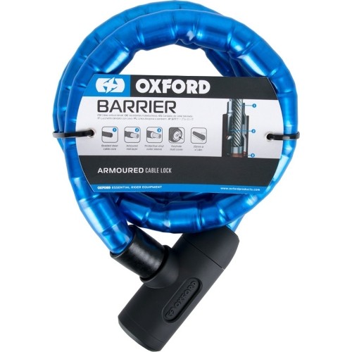 Blokada motocyklowa Oxford Barrier 1,4 m niebieska