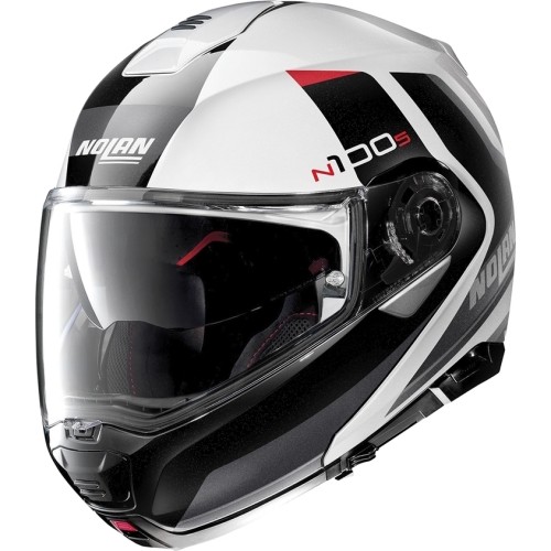 Kask motocyklowy Nolan N100-5 Hilltop N-Com P/J - Metal White