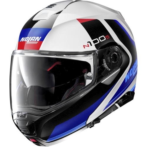 Kask motocyklowy Nolan N100-5 Hilltop N-Com P/J - Metal White-Blue