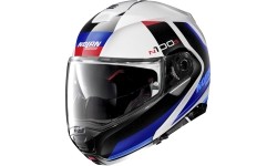 Kask motocyklowy Nolan N100-5 Hilltop N-Com P/J - Metal White-Blue