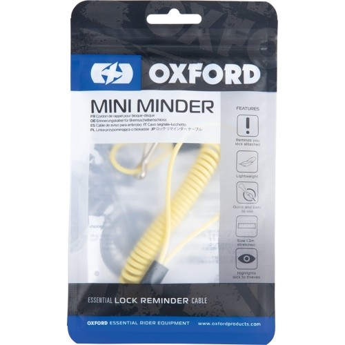 Kabel przypomnienia o blokadzie dysku Oxford Mini Minder 2,5 mm/1,2 m