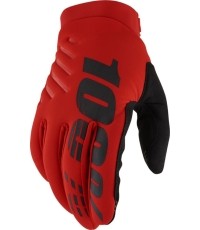 Męskie rękawiczki kolarskie/motocrossowe 100% Brisker Red
