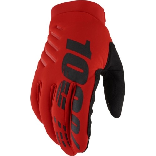 Męskie rękawiczki kolarskie/motocrossowe 100% Brisker Red