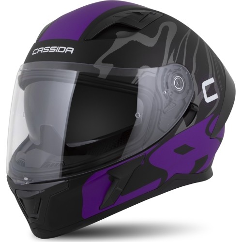 Kask motocyklowy Cassida Orbit Multivers matowy czarny/fioletowy/szary/biały