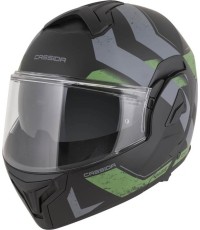 Kask motocyklowy z podnoszoną szybką Cassida MultiFlip Korp P/J - černá matná/zelená/šedá