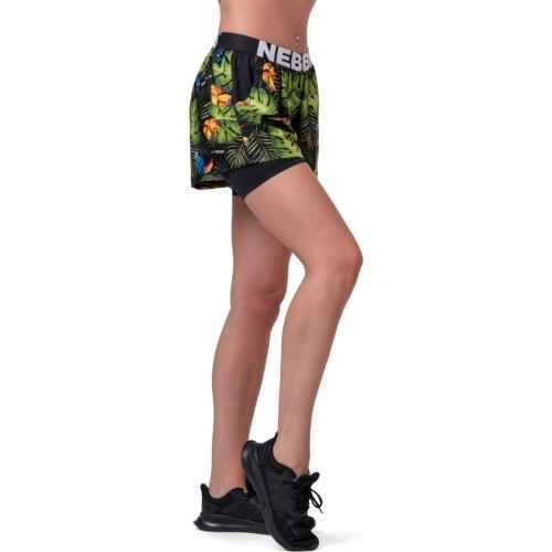Szorty damskie Nebbia High-Energy Double Layer 563 - Jungle Green