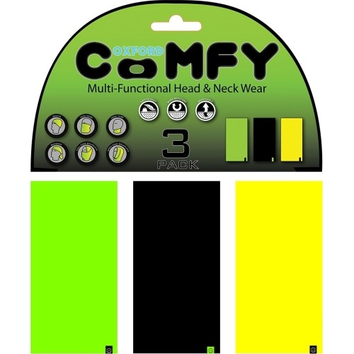 Uniwersalna bandamka Komin Getr na szyję i twarz Oxford Comfy 3-szt. - Grafitti Mono